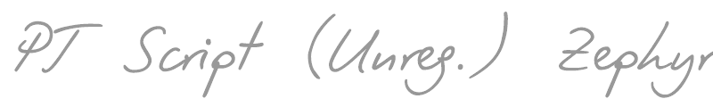PT Script (Unreg.) Zephyr