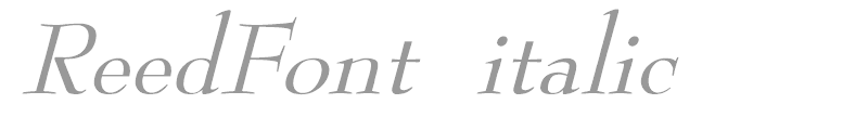 ReedFont italic