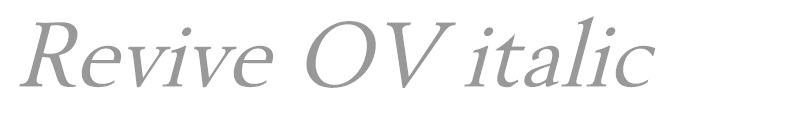 Revive OV italic