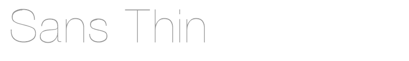 Sans Thin