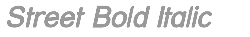 Street  SemiBold Italic