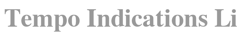 Tempo Indications Lite