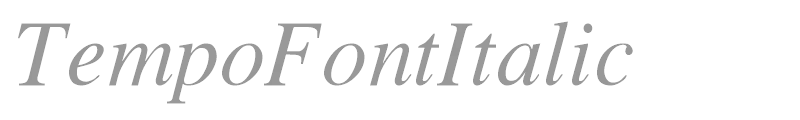 TempoFontItalic