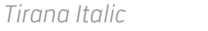Tirana Italic