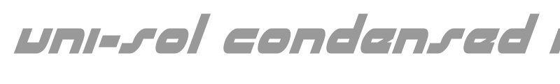 uni-sol condensed italic