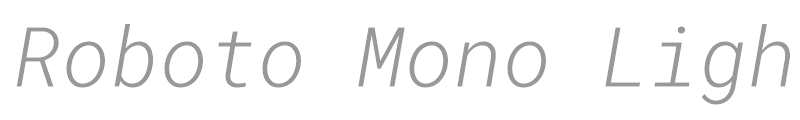 Roboto Mono Thin