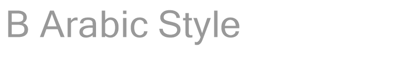 B Arabic Style