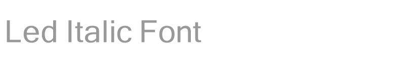 Led Italic Font