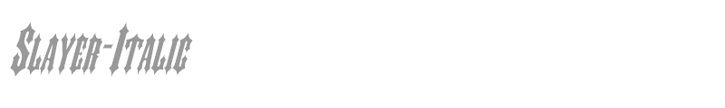 Slayer-Italic
