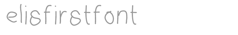 elisfirstfont