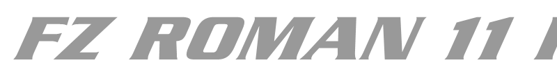 FZ ROMAN 11 ITALIC