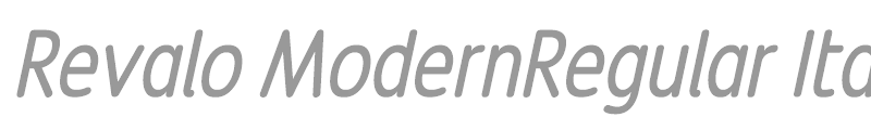 Revalo ModernRegular Italic