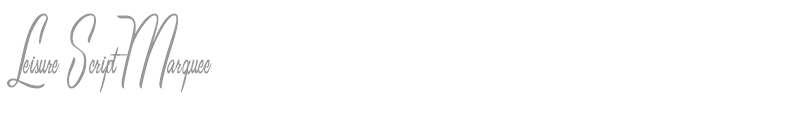 Leisure Script Marquee