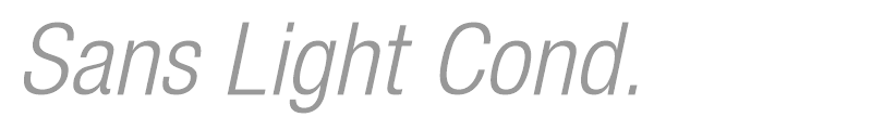 Sans Light Cond.