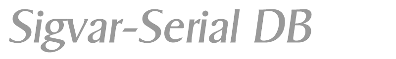 Sigvar-Serial DB