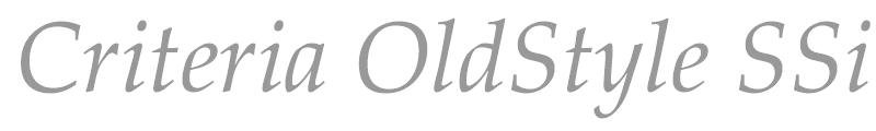Criteria OldStyle SSi