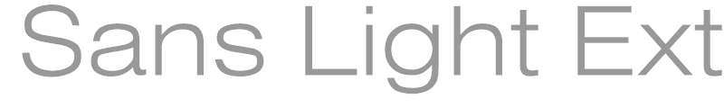 Sans Light Extended