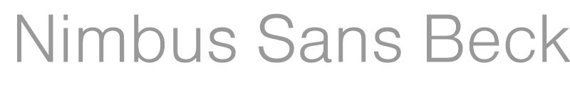 Nimbus Sans Becker DLig