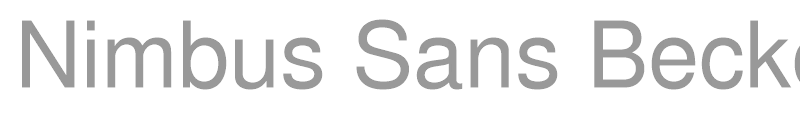 Nimbus Sans Becker L