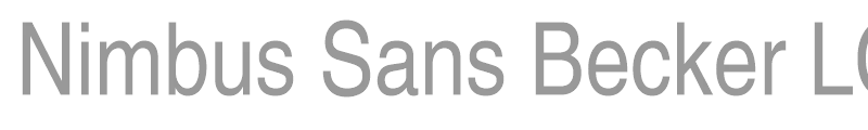 Nimbus Sans Becker LCon