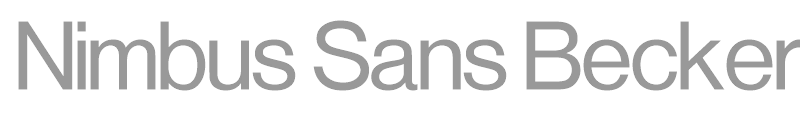 Nimbus Sans Becker P