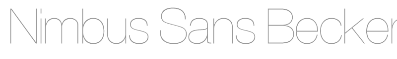 Nimbus Sans Becker PUltLig