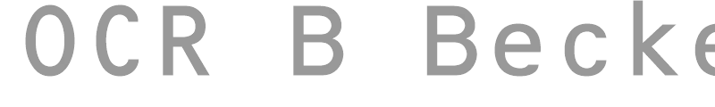 OCR B Becker