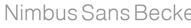 Nimbus Sans Becker No5TLig
