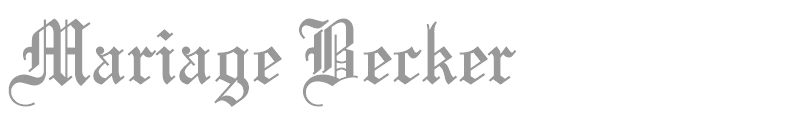 Mariage Becker