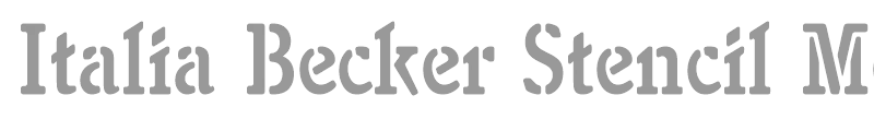 Italia Becker Stencil Med Cond