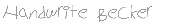 Handwrite Becker