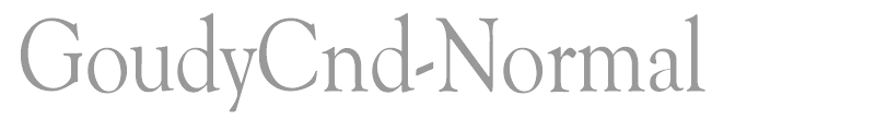 GoudyCnd-Normal