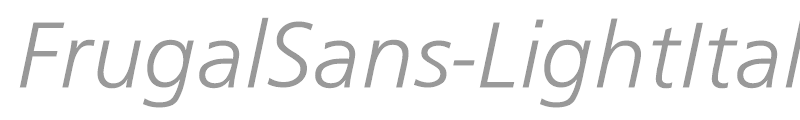 FrugalSans-LightItalic