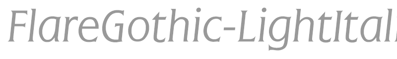 FlareGothic-LightItalic