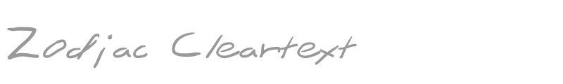 Zodiac Cleartext