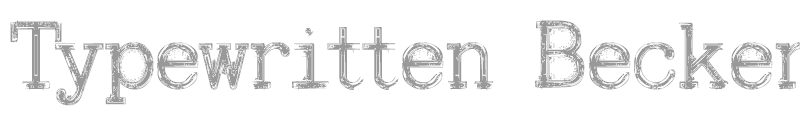 Typewritten Becker