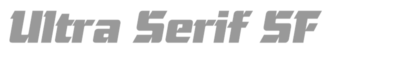 Ultra Serif SF