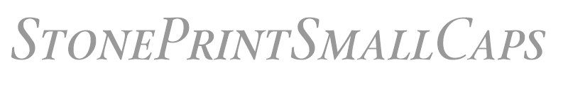StonePrintSmallCaps