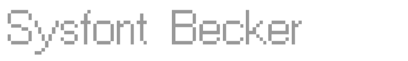 Sysfont Becker