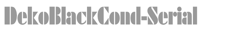 DekoBlackCond-Serial