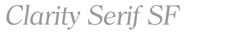 Clarity Serif SF