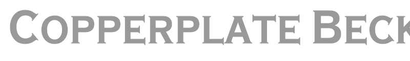 Copperplate Becker Bold Cond