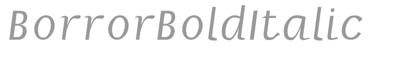 BorrorBoldItalic