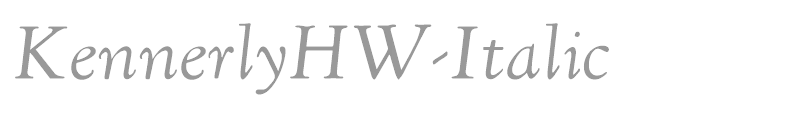KennerlyHW-Italic