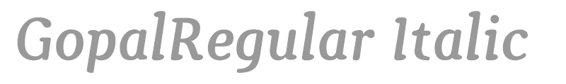 GopalRegular Italic