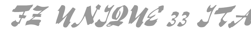 FZ UNIQUE 33 ITALIC