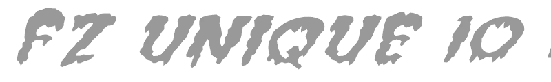 FZ UNIQUE 10 MANGLED ITALIC