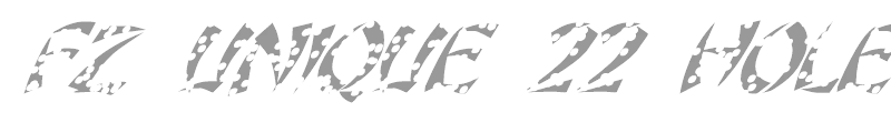 FZ UNIQUE 22 HOLEY ITALIC