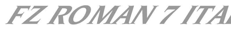 FZ ROMAN 7 ITALIC