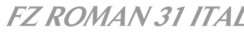 FZ ROMAN 31 ITALIC